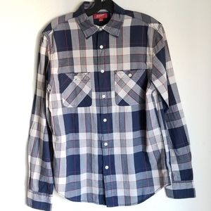 Plaid button down shirt